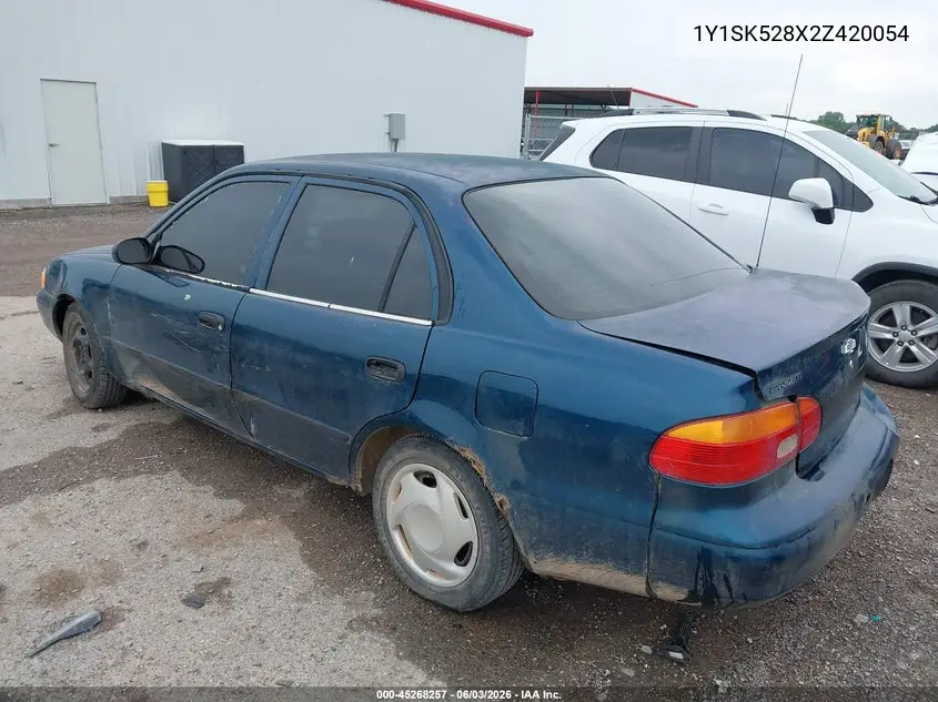 2002 Chevrolet Prizm VIN: 1Y1SK528X2Z420054 Lot: 45268257