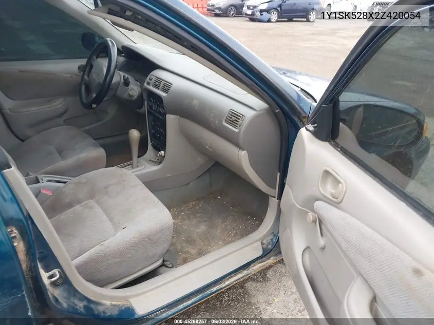 2002 Chevrolet Prizm VIN: 1Y1SK528X2Z420054 Lot: 45268257