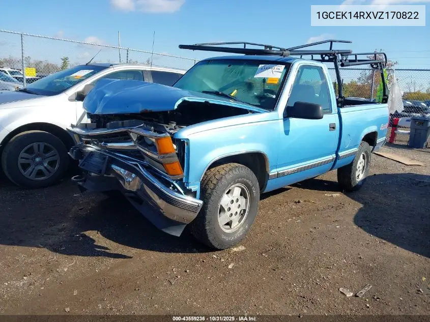 1GCEK14RXVZ170822 1997 Chevrolet K1500 Fleetside