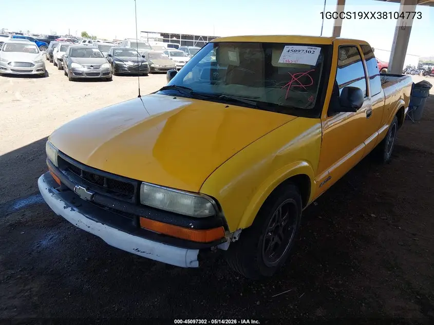 2003 Chevrolet S-10 Ls VIN: 1GCCS19XX38104773 Lot: 45097302