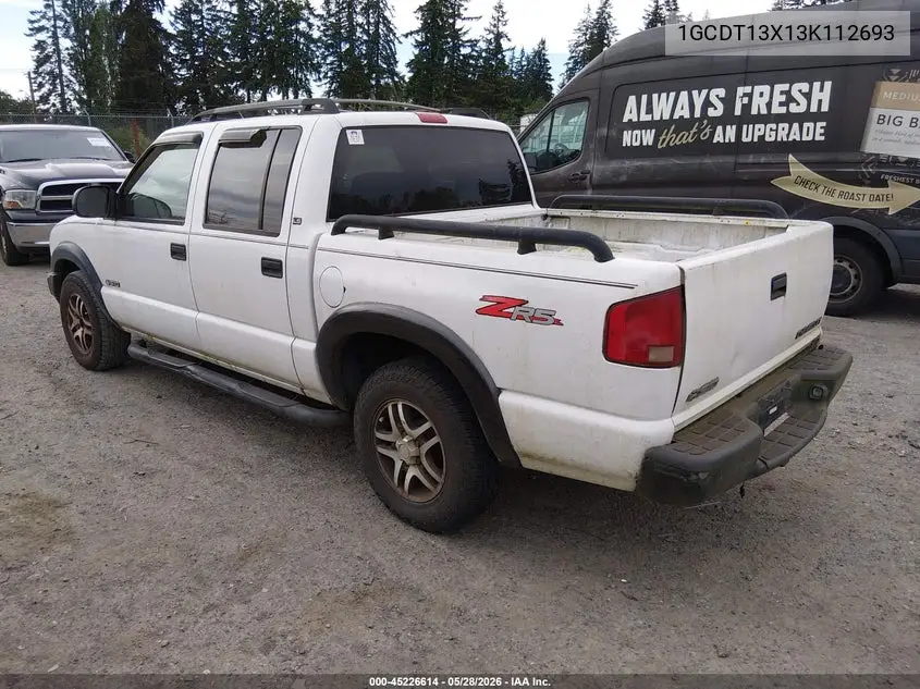 2003 Chevrolet S-10 Ls VIN: 1GCDT13X13K112693 Lot: 45226614