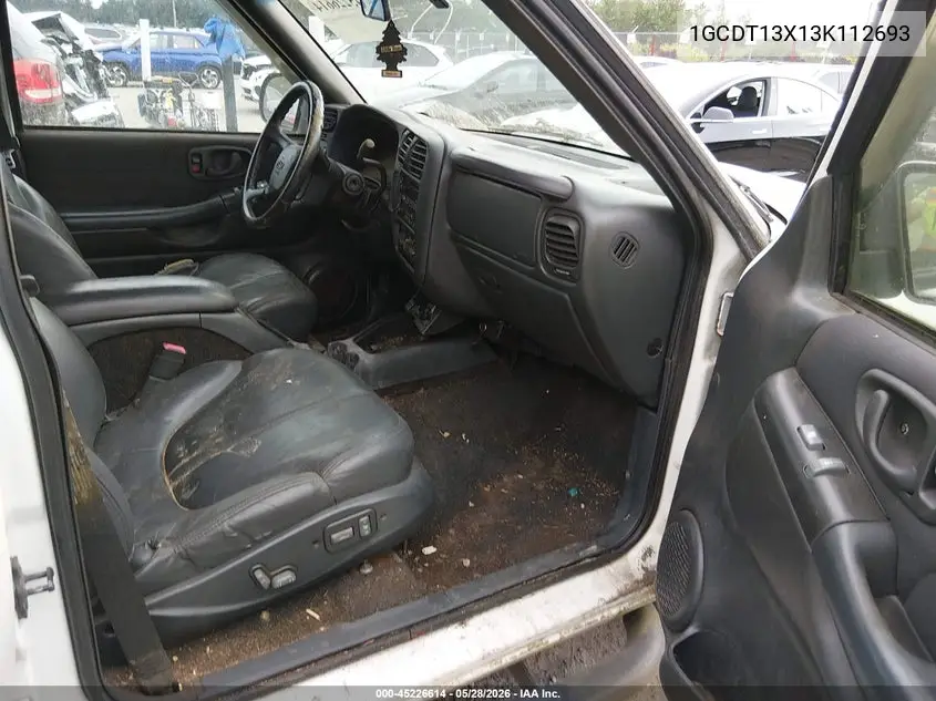 2003 Chevrolet S-10 Ls VIN: 1GCDT13X13K112693 Lot: 45226614