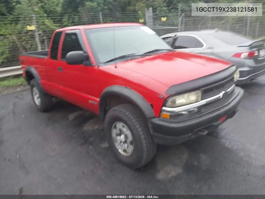 2003 Chevrolet S-10 Ls VIN: 1GCCT19X238121581 Lot: 45616682