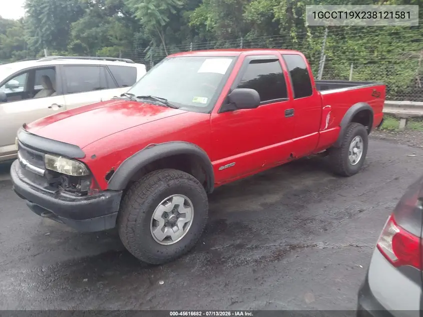 2003 Chevrolet S-10 Ls VIN: 1GCCT19X238121581 Lot: 45616682
