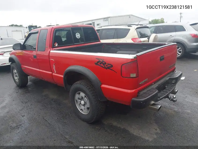 2003 Chevrolet S-10 Ls VIN: 1GCCT19X238121581 Lot: 45616682