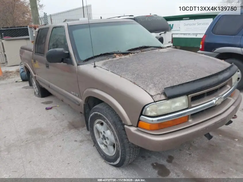 1GCDT13XX4K139750 2004 Chevrolet S-10 Ls