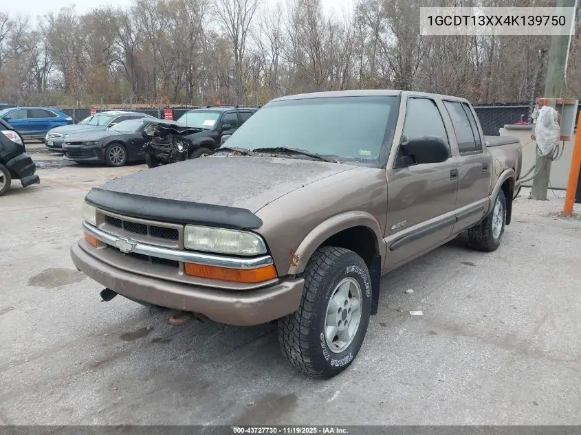 1GCDT13XX4K139750 2004 Chevrolet S-10 Ls