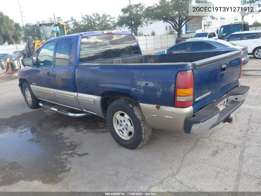 2GCEC19T3Y1271912 2000 Chevrolet Silverado 1500 Ls