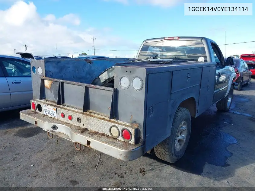 1GCEK14V0YE134114 2000 Chevrolet Silverado 1500