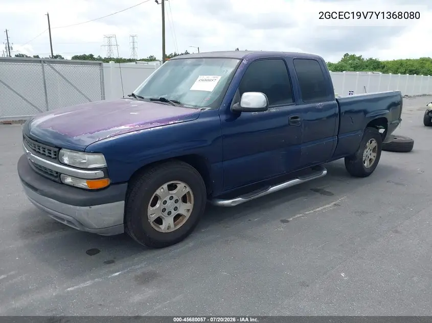2000 Chevrolet Silverado 1500 Ls VIN: 2GCEC19V7Y1368080 Lot: 45680057