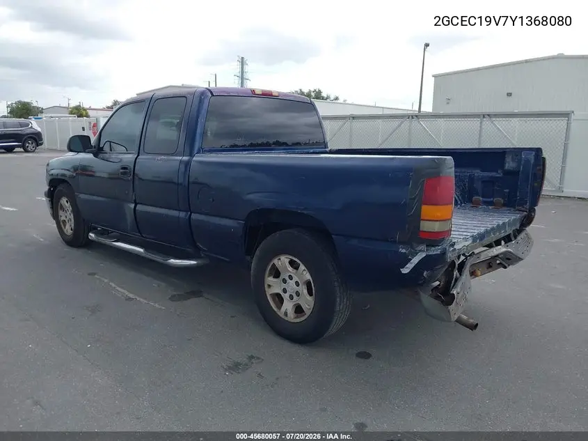 2000 Chevrolet Silverado 1500 Ls VIN: 2GCEC19V7Y1368080 Lot: 45680057