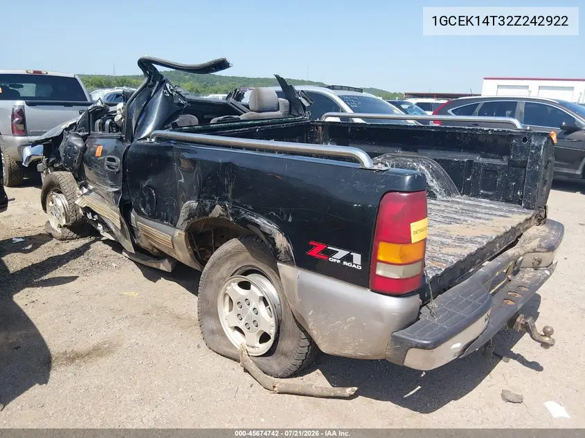 2002 Chevrolet Silverado 1500 Ls VIN: 1GCEK14T32Z242922 Lot: 45674742
