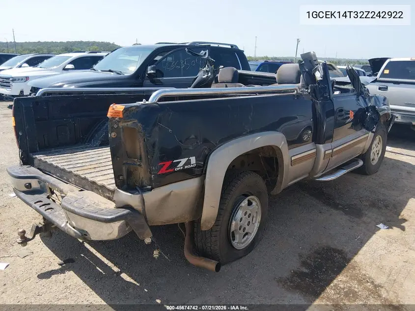 2002 Chevrolet Silverado 1500 Ls VIN: 1GCEK14T32Z242922 Lot: 45674742