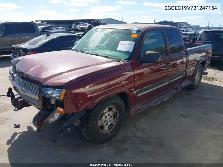 2GCEC19V731247154 2003 Chevrolet Silverado 1500 Ls