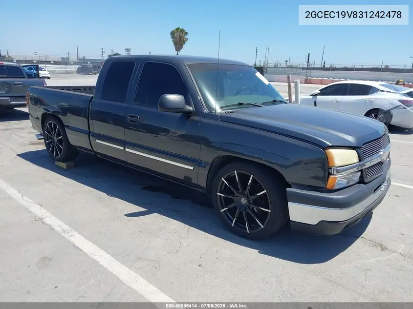 2003 Chevrolet Silverado 1500 Ls VIN: 2GCEC19V831242478 Lot: 45586414