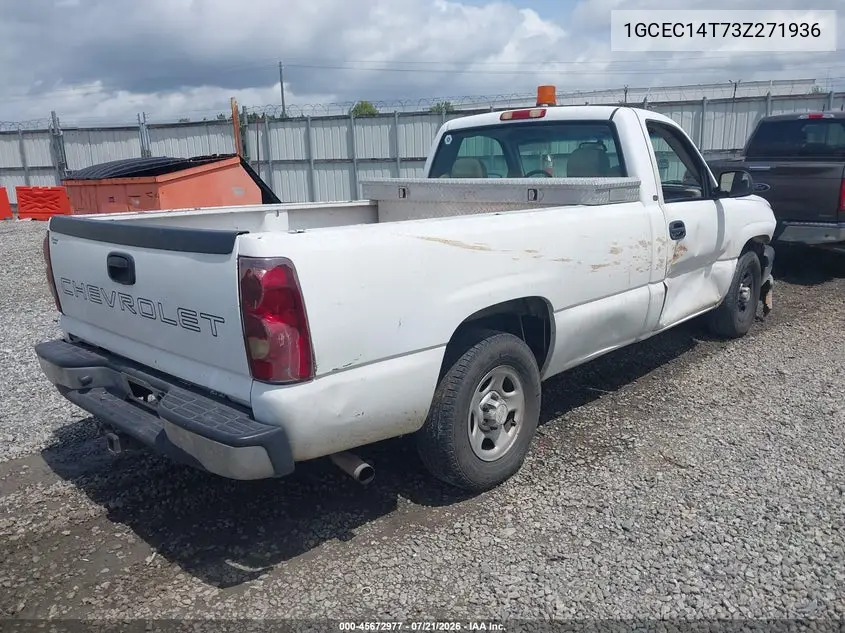 2003 Chevrolet Silverado 1500 Work Truck VIN: 1GCEC14T73Z271936 Lot: 45672977