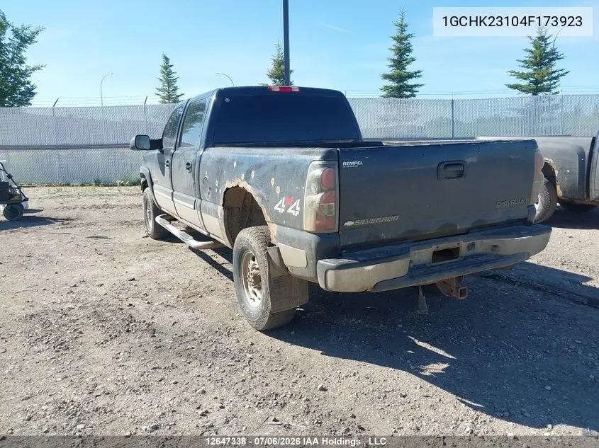 2004 Chevrolet Silverado 2500Hd Ls/Lt VIN: 1GCHK23104F173923 Lot: 12647338X