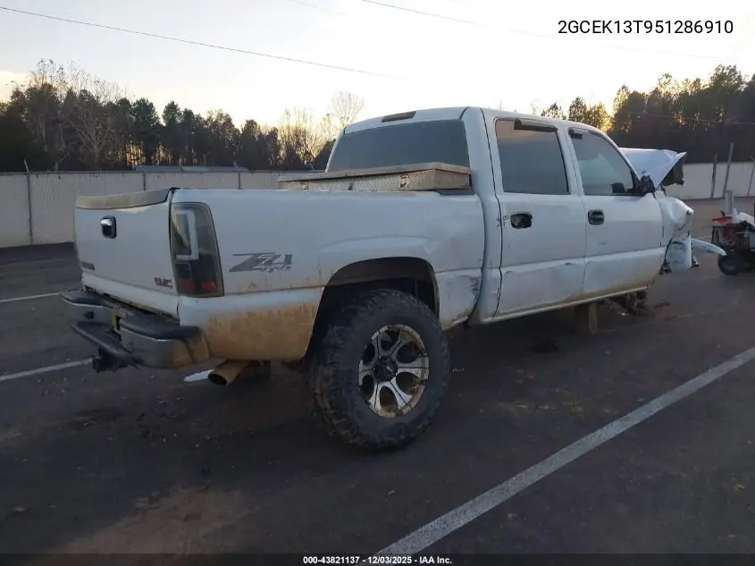 2GCEK13T951286910 2005 Chevrolet Silverado 1500 Ls