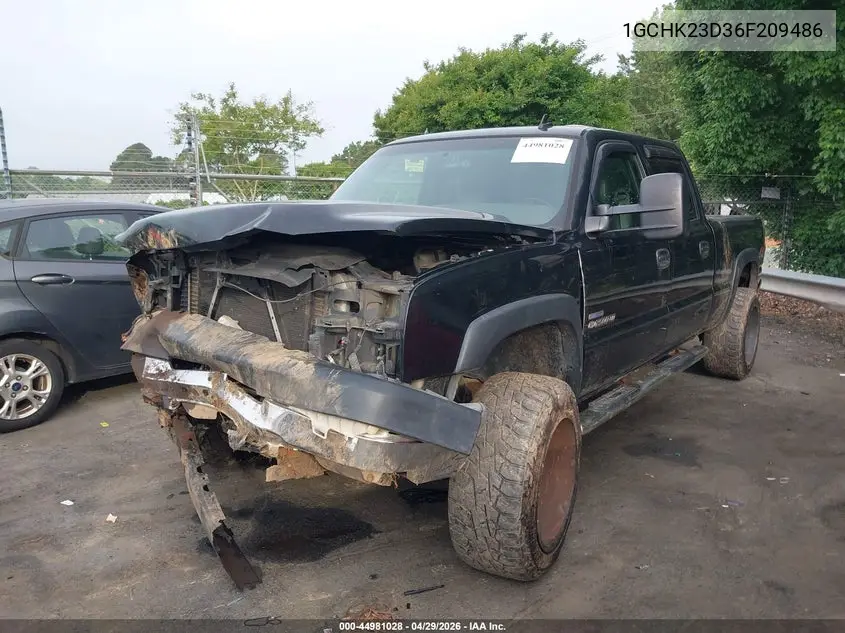 2006 Chevrolet Silverado 2500Hd Lt3 VIN: 1GCHK23D36F209486 Lot: 44981028