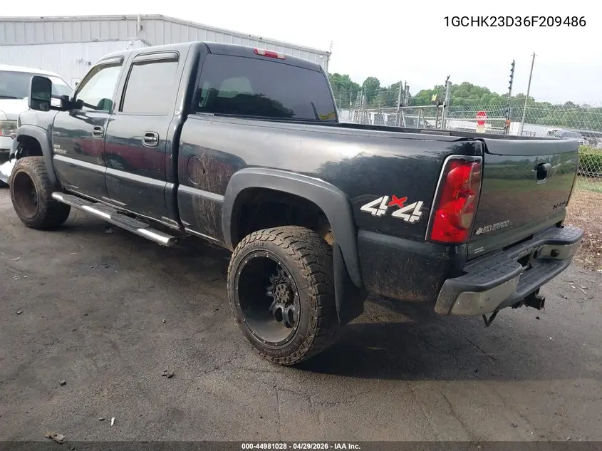 2006 Chevrolet Silverado 2500Hd Lt3 VIN: 1GCHK23D36F209486 Lot: 44981028