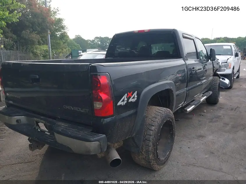 2006 Chevrolet Silverado 2500Hd Lt3 VIN: 1GCHK23D36F209486 Lot: 44981028