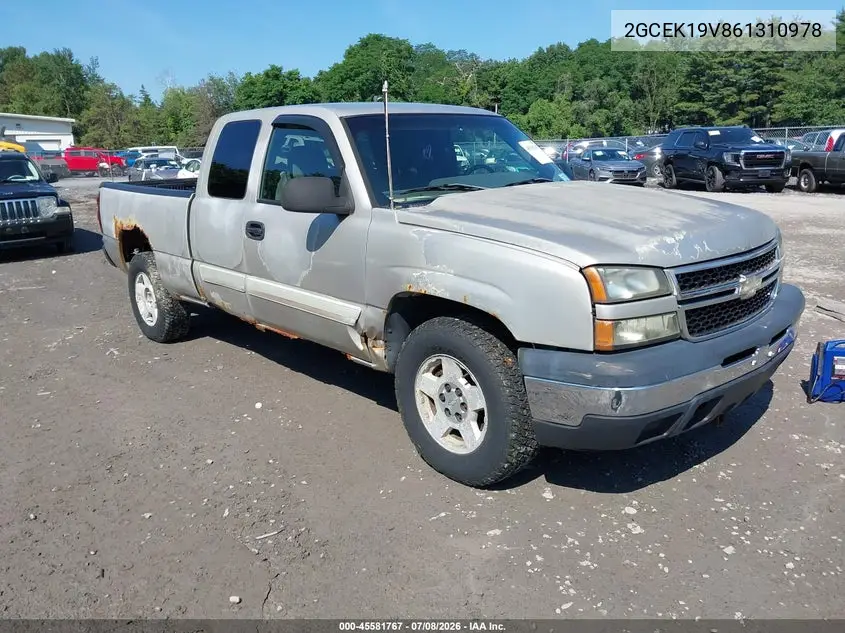 2006 Chevrolet Silverado 1500 Lt1 VIN: 2GCEK19V861310978 Lot: 45581767
