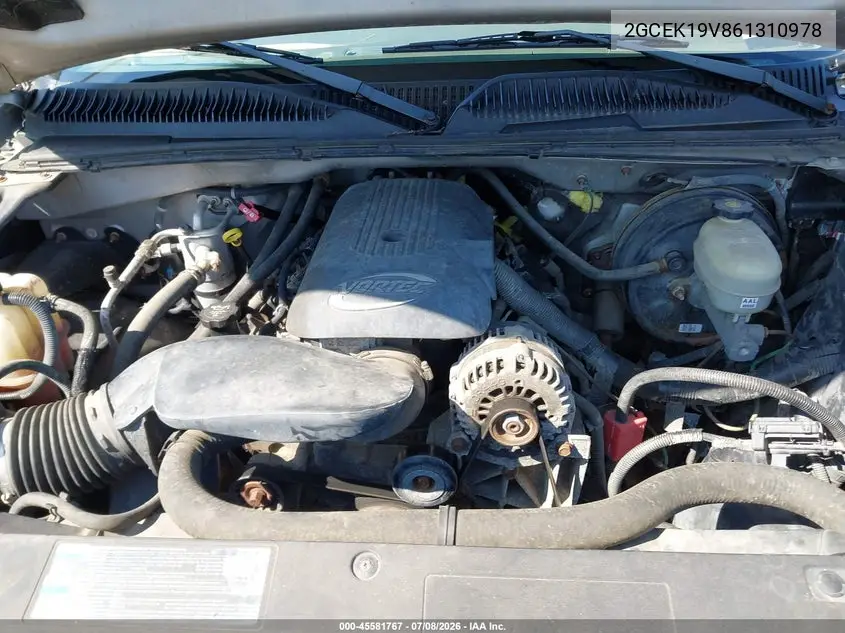 2006 Chevrolet Silverado 1500 Lt1 VIN: 2GCEK19V861310978 Lot: 45581767