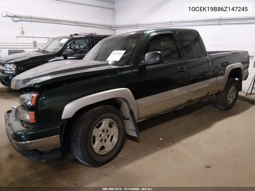 2006 Chevrolet Silverado 1500 Lt1 VIN: 1GCEK19B86Z147245 Lot: 45613210