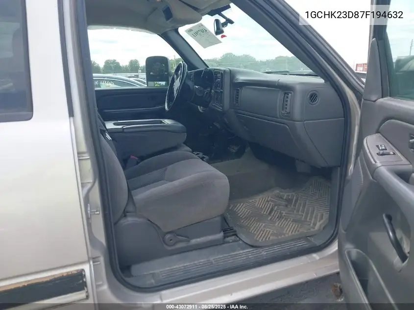 1GCHK23D87F194632 2007 Chevrolet Silverado 2500Hd Classic Lt1