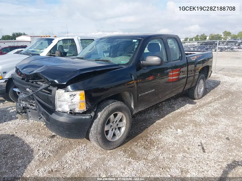 2008 Chevrolet Silverado 1500 Work Truck VIN: 1GCEK19C28Z188708 Lot: 45639689