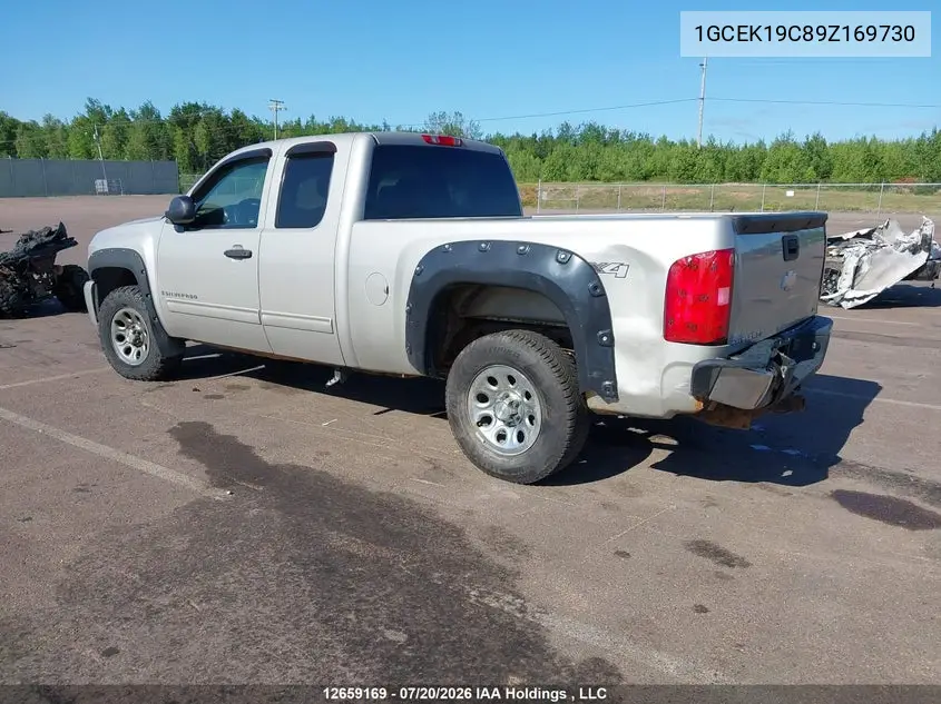 2009 Chevrolet Silverado K1500 VIN: 1GCEK19C89Z169730 Lot: 12659169
