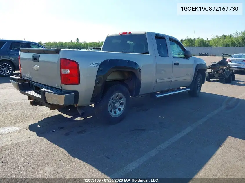 2009 Chevrolet Silverado K1500 VIN: 1GCEK19C89Z169730 Lot: 12659169