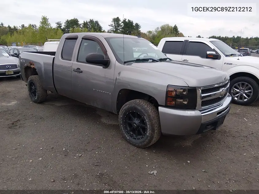 1GCEK29C89Z212212 2009 Chevrolet Silverado 1500 Lt