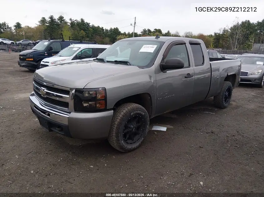 1GCEK29C89Z212212 2009 Chevrolet Silverado 1500 Lt
