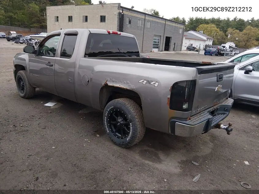 1GCEK29C89Z212212 2009 Chevrolet Silverado 1500 Lt