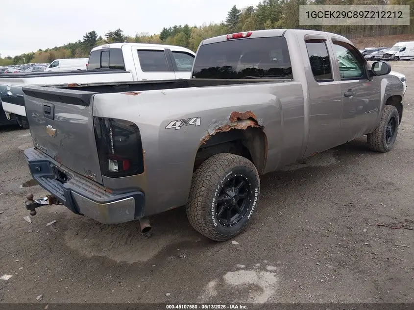 1GCEK29C89Z212212 2009 Chevrolet Silverado 1500 Lt