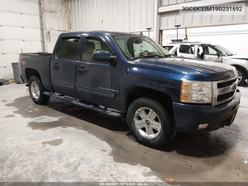 2009 Chevrolet Silverado 1500 Ltz VIN: 3GCEK33M19G231692 Lot: 45625907
