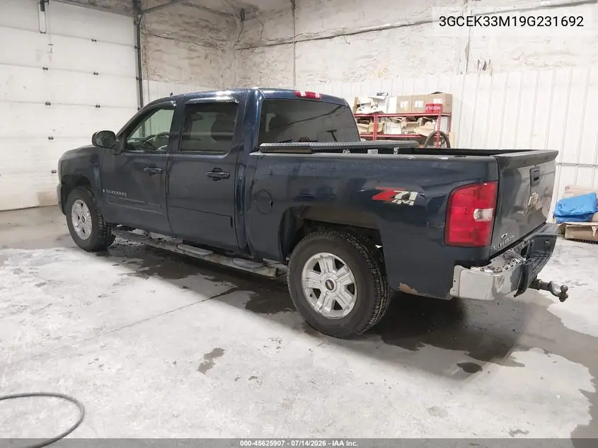 2009 Chevrolet Silverado 1500 Ltz VIN: 3GCEK33M19G231692 Lot: 45625907