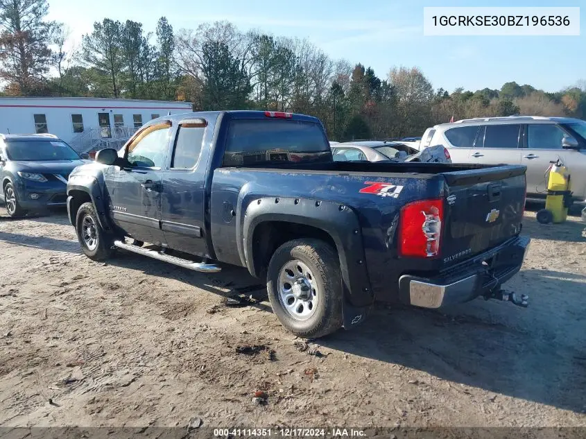 1GCRKSE30BZ196536 2011 Chevrolet Silverado 1500 Lt