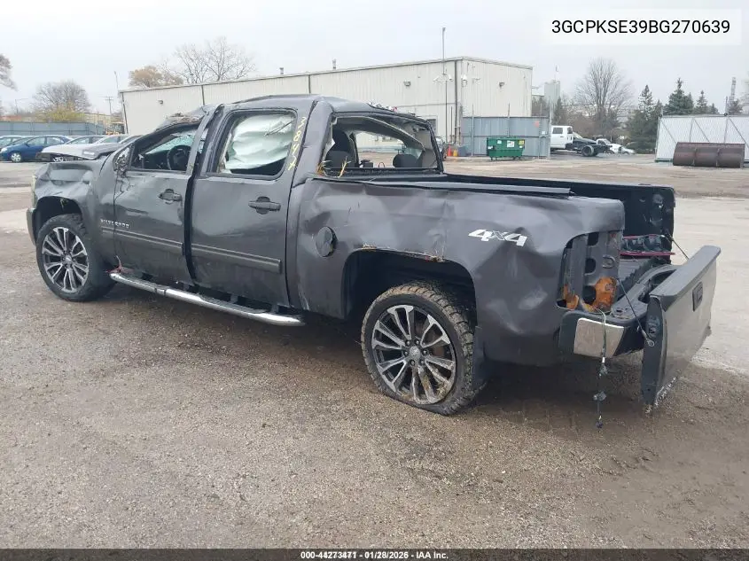 3GCPKSE39BG270639 2011 Chevrolet Silverado 1500 Lt