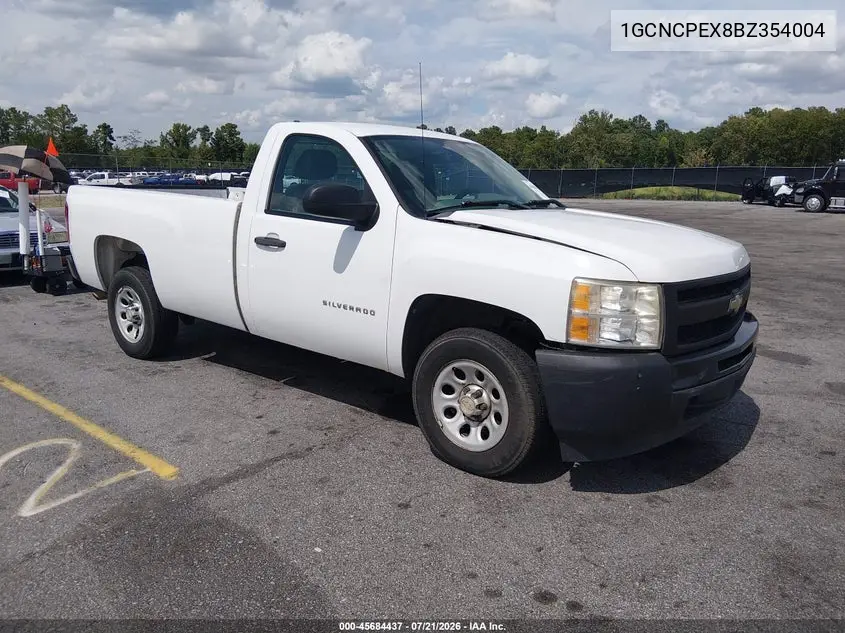 2011 Chevrolet Silverado 1500 Work Truck VIN: 1GCNCPEX8BZ354004 Lot: 45684437