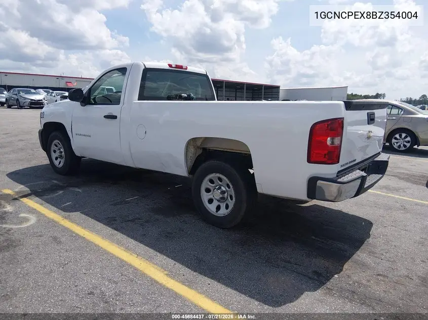 2011 Chevrolet Silverado 1500 Work Truck VIN: 1GCNCPEX8BZ354004 Lot: 45684437
