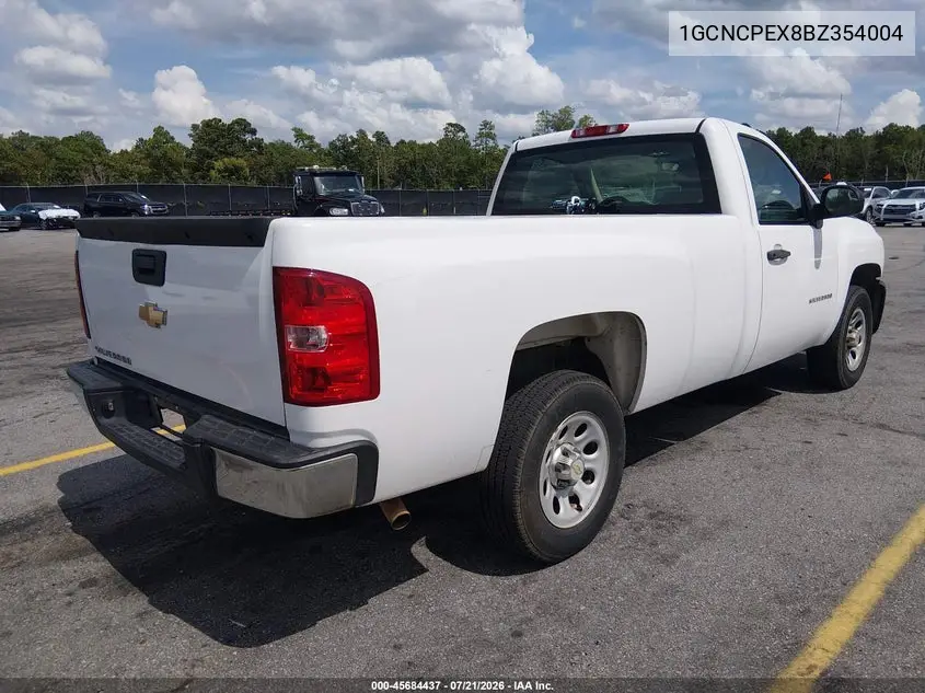 2011 Chevrolet Silverado 1500 Work Truck VIN: 1GCNCPEX8BZ354004 Lot: 45684437