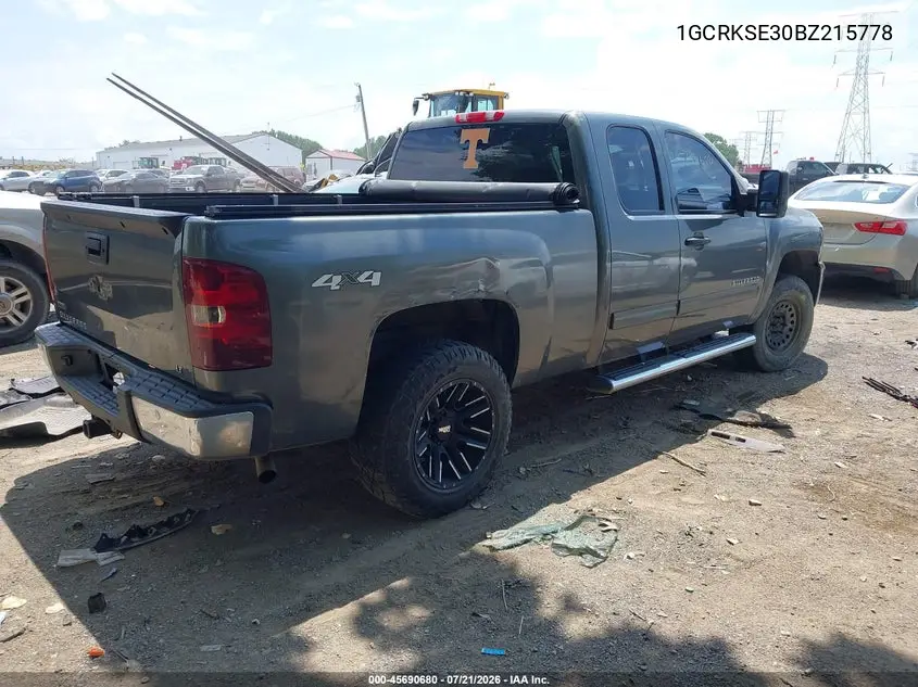 2011 Chevrolet Silverado 1500 Lt VIN: 1GCRKSE30BZ215778 Lot: 45690680