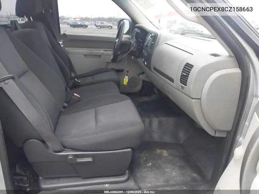 1GCNCPEX8CZ158663 2012 Chevrolet Silverado 1500 Work Truck