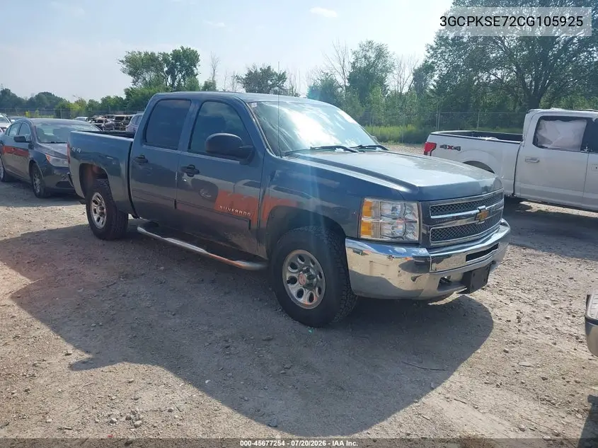 2012 Chevrolet Silverado 1500 Lt VIN: 3GCPKSE72CG105925 Lot: 45677254