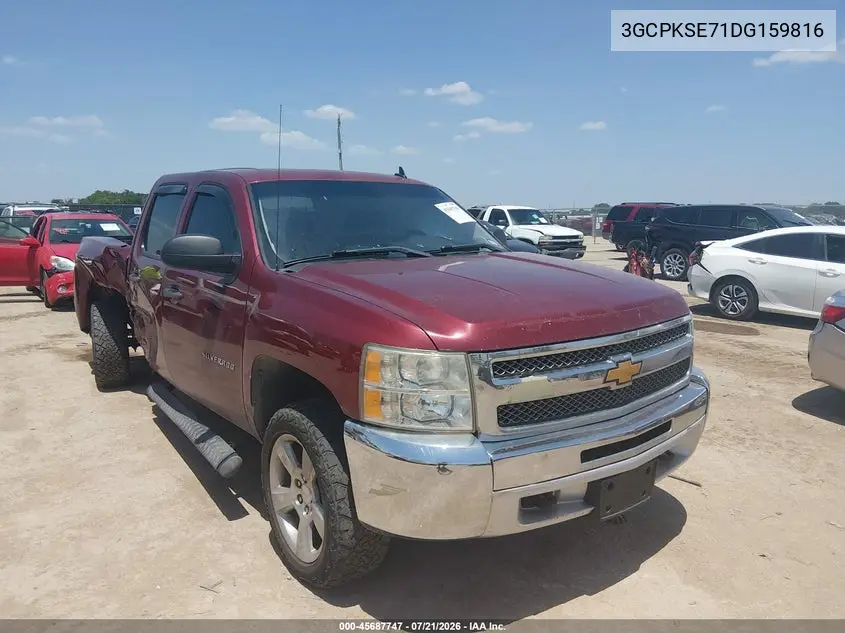 2013 Chevrolet Silverado 1500 Lt VIN: 3GCPKSE71DG159816 Lot: 45687747