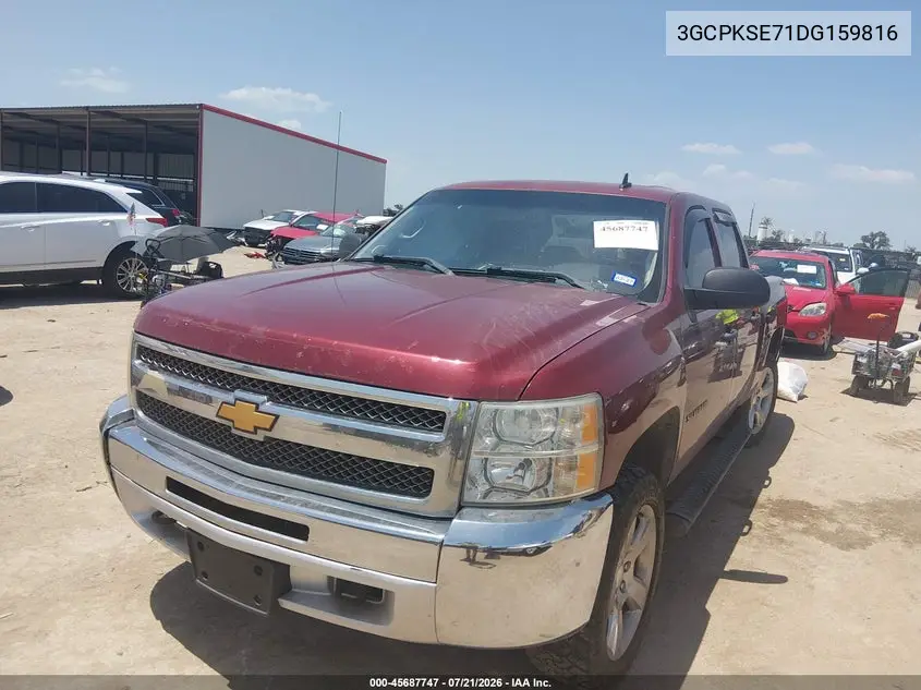2013 Chevrolet Silverado 1500 Lt VIN: 3GCPKSE71DG159816 Lot: 45687747