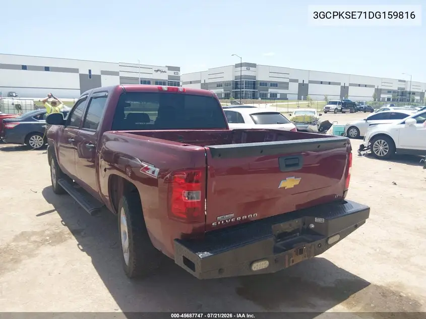 2013 Chevrolet Silverado 1500 Lt VIN: 3GCPKSE71DG159816 Lot: 45687747