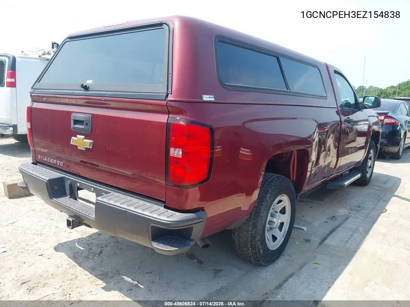 2014 Chevrolet Silverado 1500 Work Truck VIN: 1GCNCPEH3EZ154838 Lot: 45606824